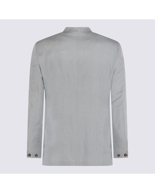 Eleventy Gray Three-Button Blazer for men