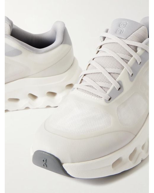 On Shoes White Rubber-Trimmed Mesh Sneakers