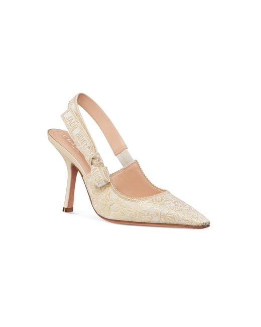 Dior White J'A Slingback Pump
