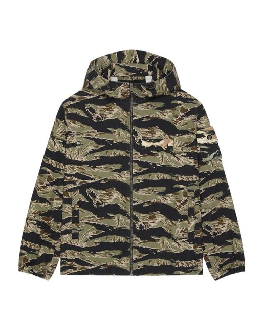 Givenchy Green Long-Sleeved Windbreaker Jacket for men