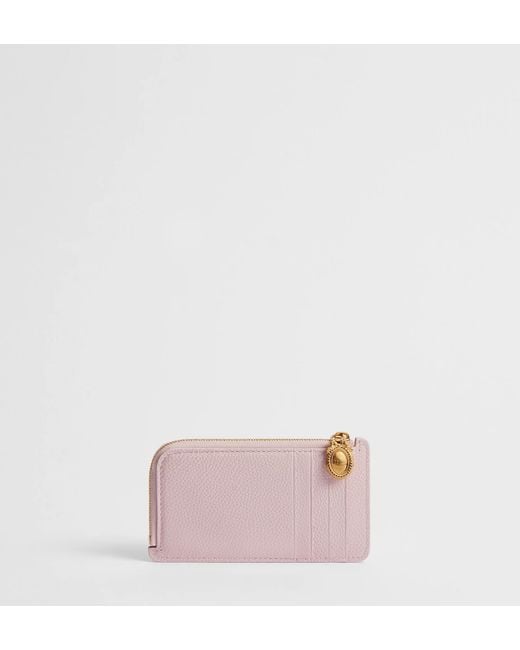 Dior Pink Médaillon Cosmos Zipped Card Holder