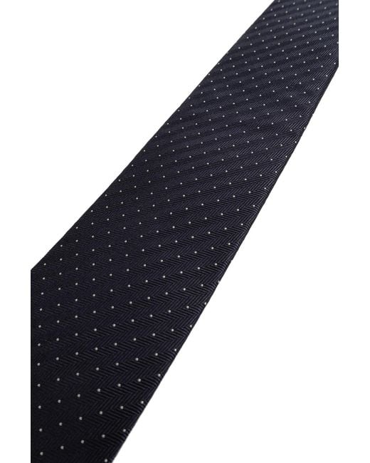 Brioni Blue Pointed-Tip Tie for men