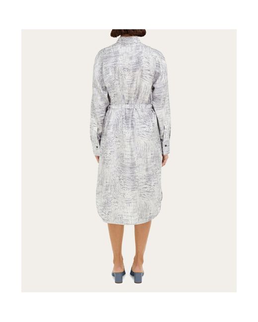 Ferragamo Gray Shirt Dress