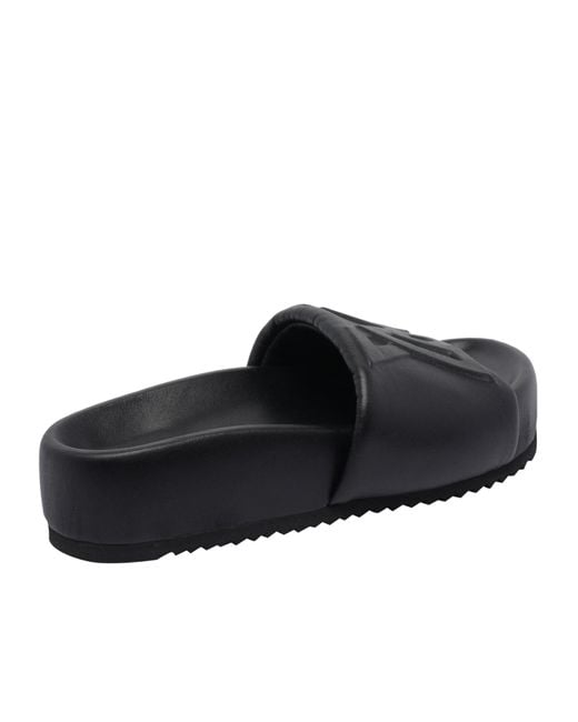 Vic Matié Black Embossed Sandals