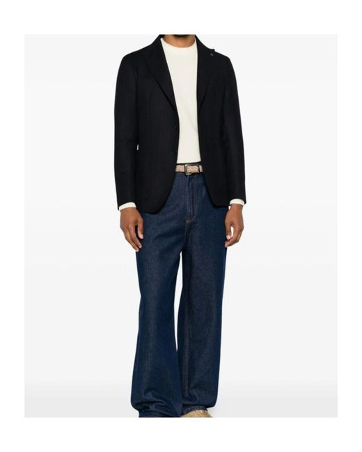 Tagliatore Blue Long-Sleeve Blazer for men