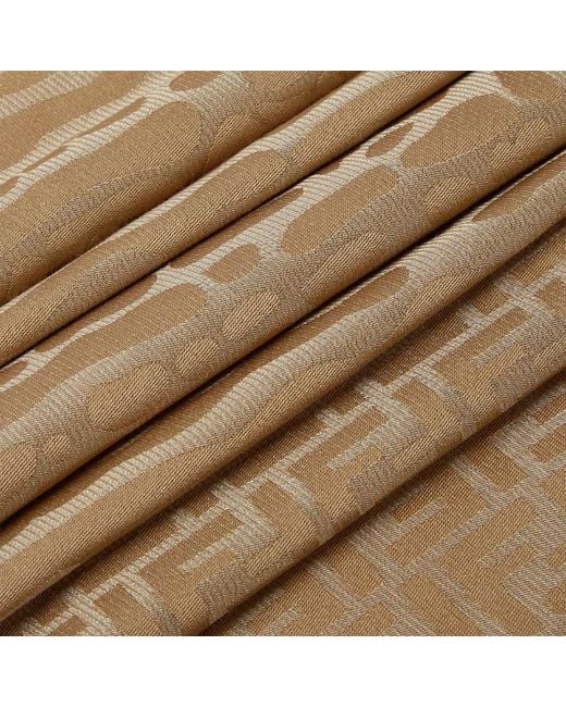 Fendi Natural Ff Frayed-Edge Scarf