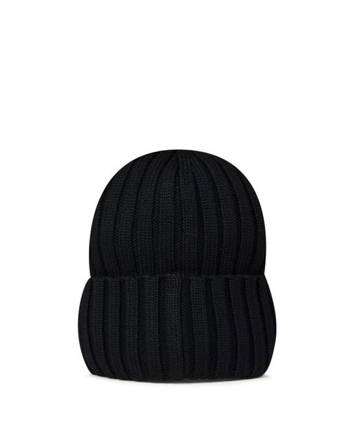 Moncler Black Logo Hat