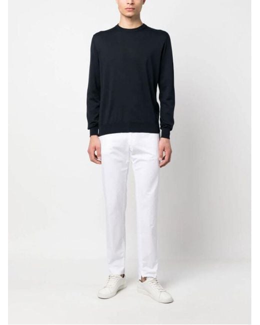Ballantyne Blue Crewneck Knitted Jumper for men