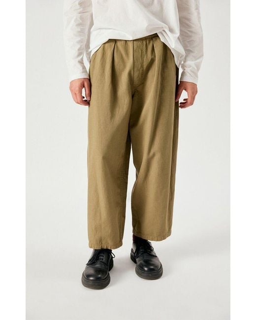 American Vintage Green Elastic-Waist Casual Trousers for men