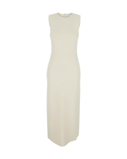 Max Mara White Dress Angus Viscose Blend