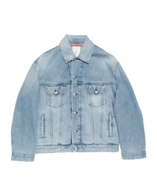 Acne Blue Relaxed Fit Denim Jacket for men