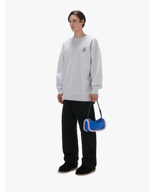 J.W. Anderson Gray Jw Anderson Anchor Embroidered Back Printed Sweatshirt for men