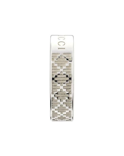 Gucci White Diamante Ring for men