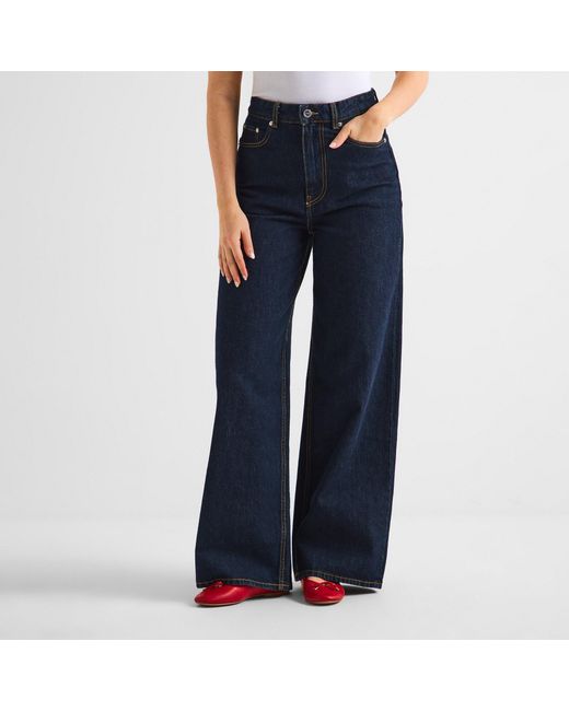 Ganni Blue Wide Leg Jeans