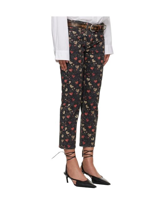 R13 Black Straight Leg Jeans