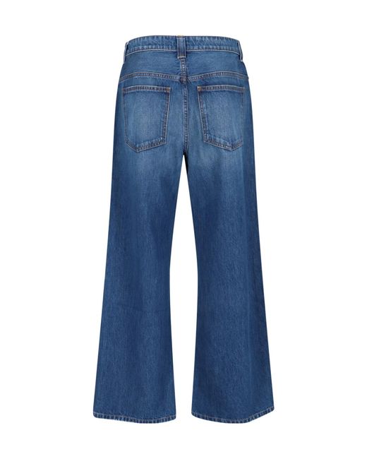 Khaite Blue Buttoned Flared Jeans
