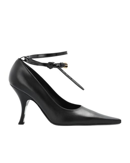 Moschino Black Pointed Toe Heeled Pumps