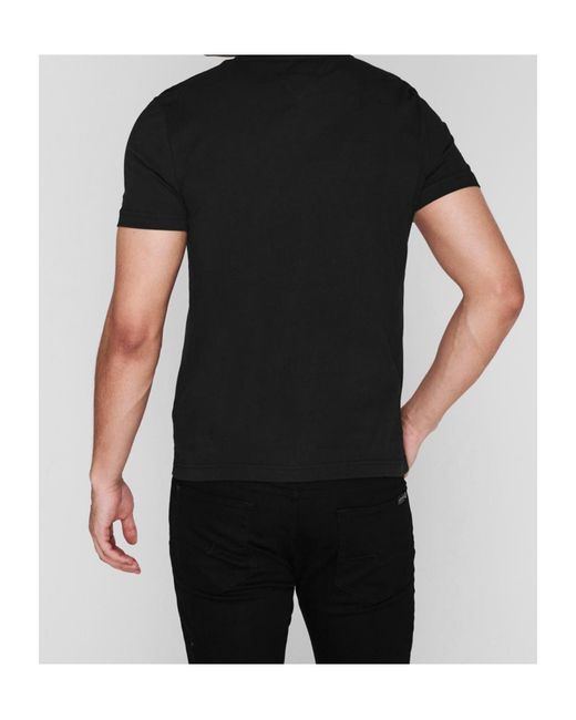 Tommy Hilfiger Black Logo Short Sleeve T-Shirt for men
