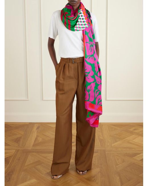 Dries Van Noten Red Printed Pareo