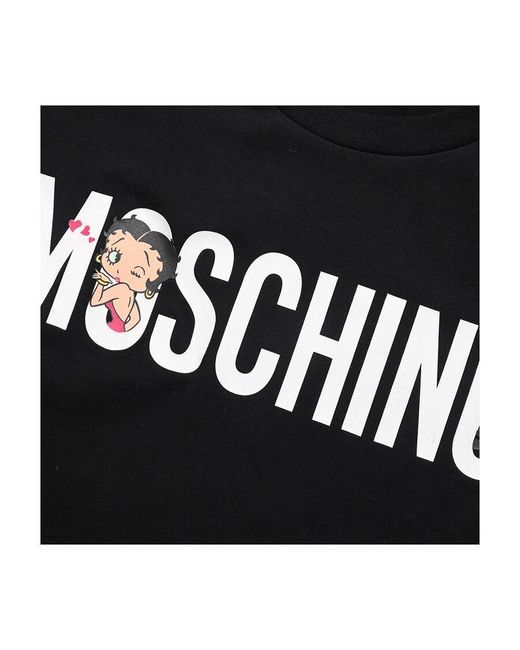 Moschino Black Teddy Bear Print Long-Sleeved T-Shirt