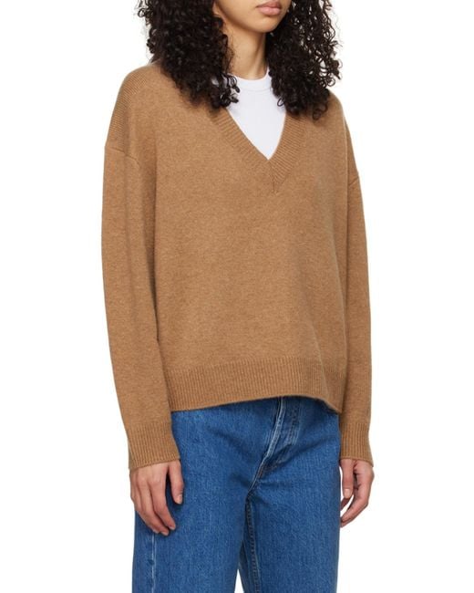 Anine Bing Blue Lee V-Neck Cashmere Jumper