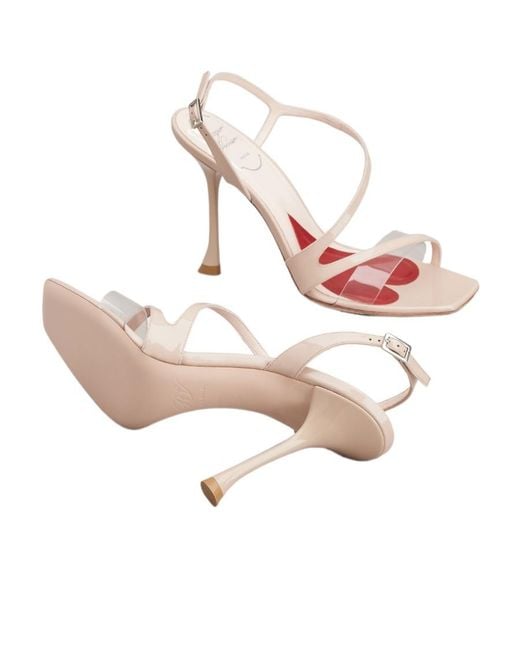 Roger Vivier Pink I Love Vivier Ankle Strap Sandals