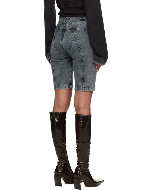 KNWLS Black Celest Denim Shorts