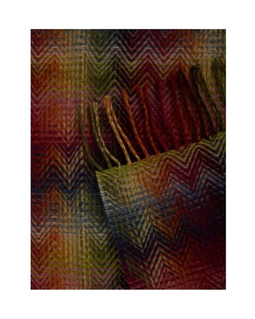 Missoni Brown Home Zig-Zag Tasselled Blanket for men
