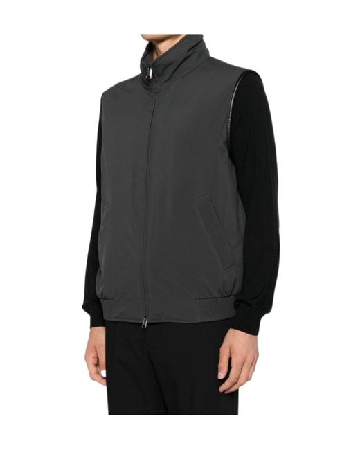 Brioni Black Zippered Vest for men