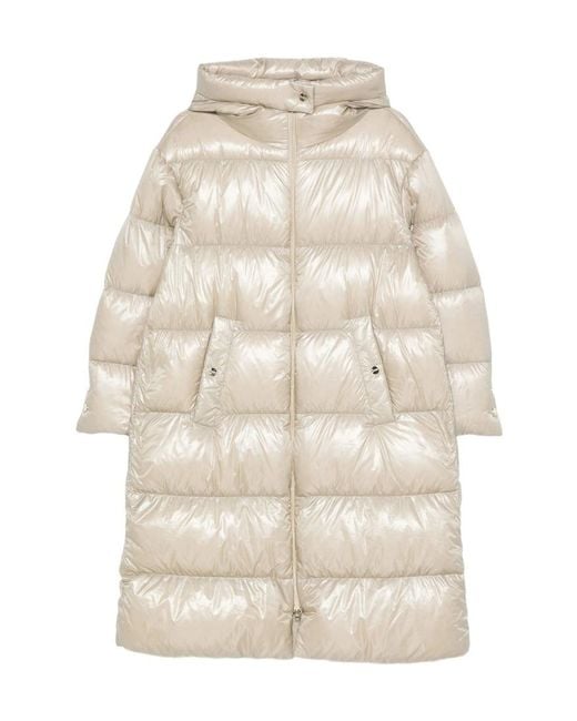 Herno Natural Hooded Quilted Down Jacket