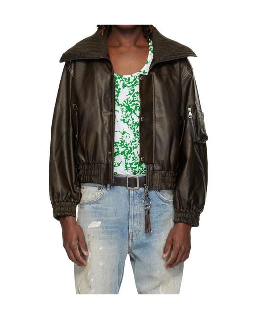 ANDERSSON BELL Multicolor Ma-1 Faux Leather Bomber Jacket for men