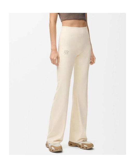 Loewe White Elastic Waist Casual Pants
