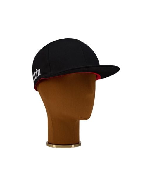 Christian Louboutin Black Embroidered Baseball Cap for men