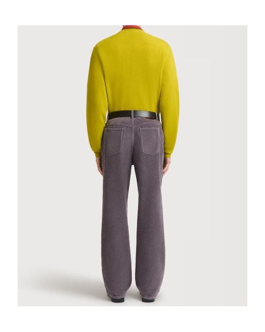 Marni Purple Corduroy Flared Trousers for men