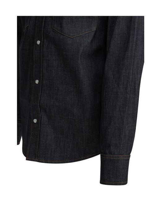 A.P.C. Blue Western Shirt for men