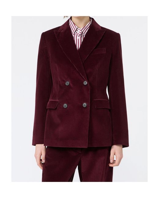 Weekend by Maxmara Purple Lapel Long-Sleeved Suit Jacket