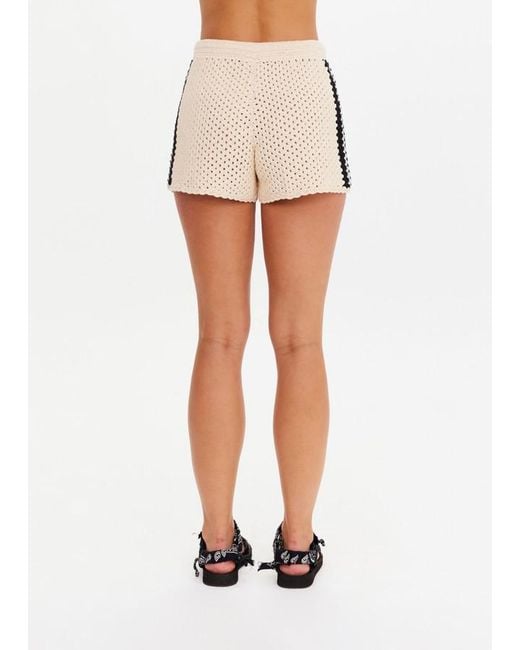 The Upside White Hali Knit Shorts