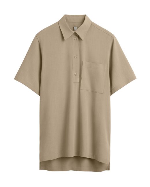 Totême Natural Short-Sleeved Polo Shirt