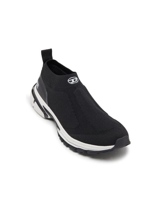DIESEL Black Pro-V-Dense-Slip-On Knit Sock Sneakers for men