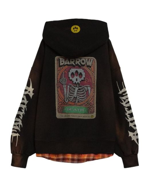 Barrow Black Graphic Patch Hoodie for men