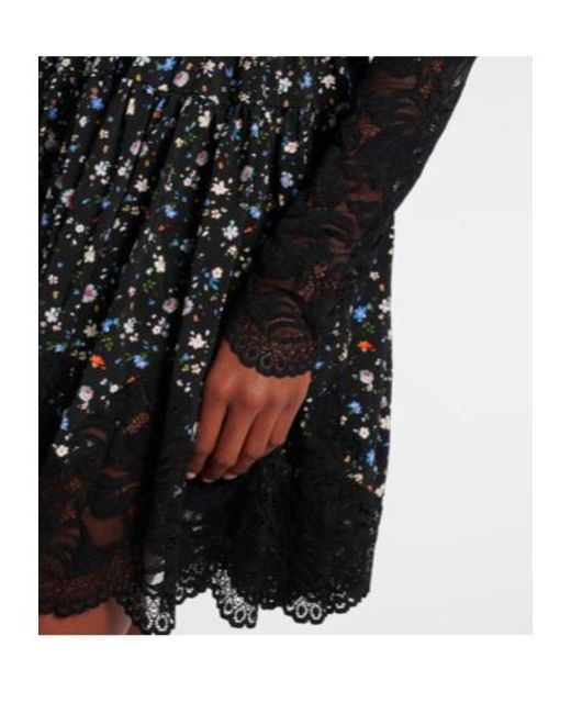 Rabanne Black Floral Lace Minidress