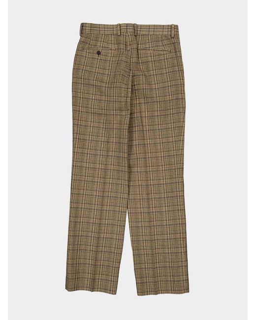 Auralee Gray Checked Casual Trousers for men