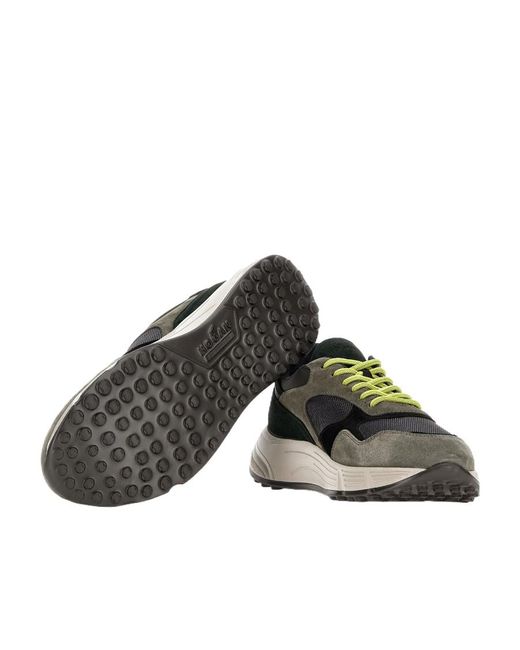 Hogan Black Hyperlight Panelled Lace-Up Sneakers for men