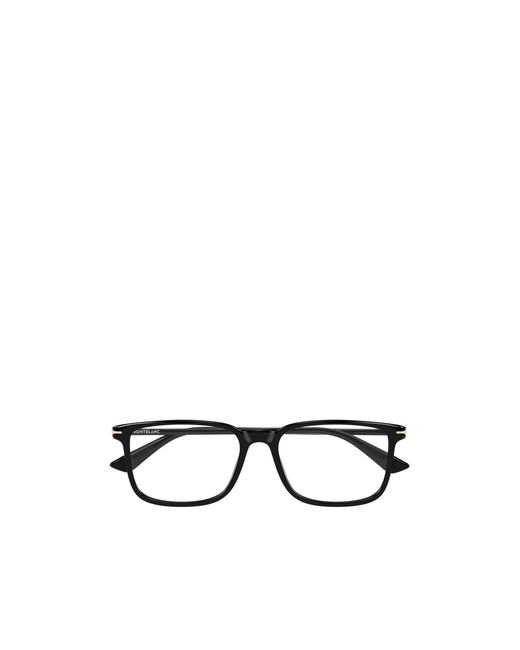 Montblanc White Eyewear Rectangular Frame Glasses for men