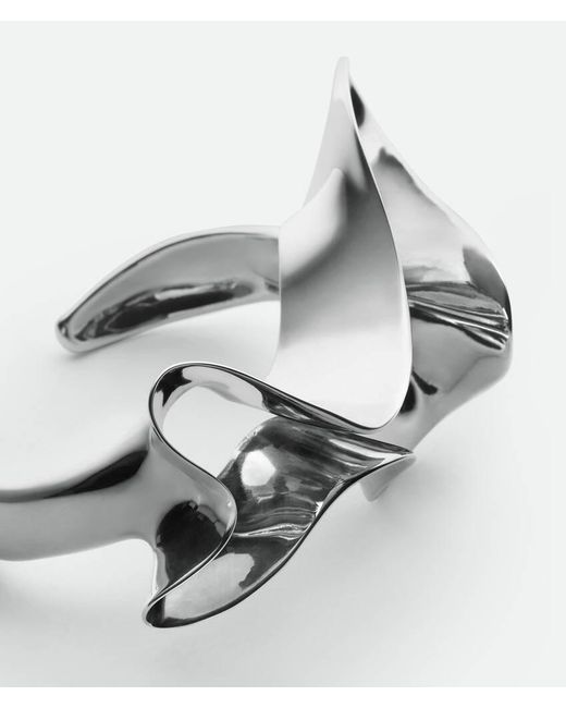 Bottega Veneta White Anemone Cuff Bracelet