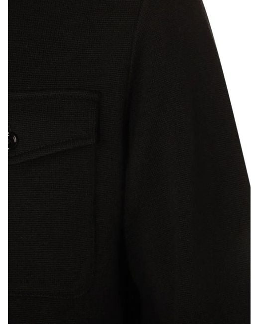 Lardini Black Long Sleeved Button-Up Jacket for men