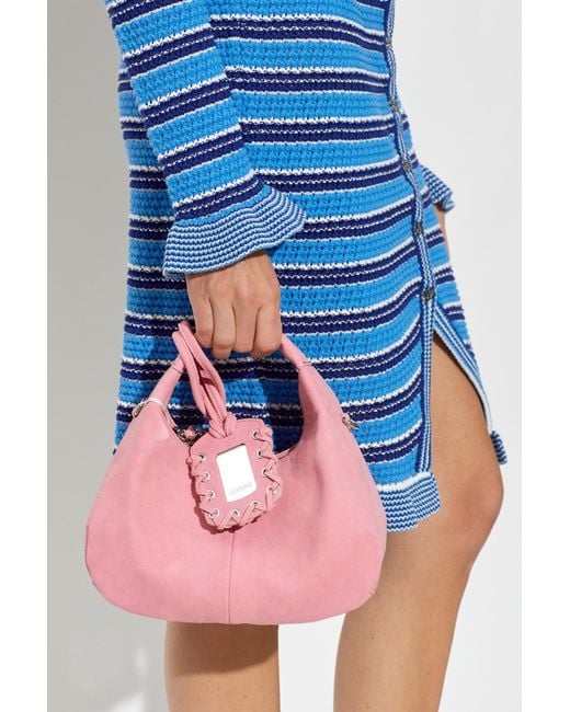 Ganni Pink Zipper Handbag