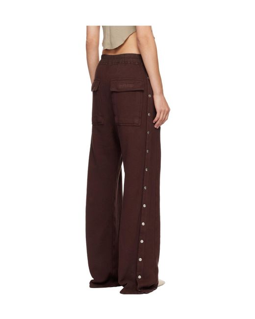 Rick Owens Red Stud-Embellished Trousers