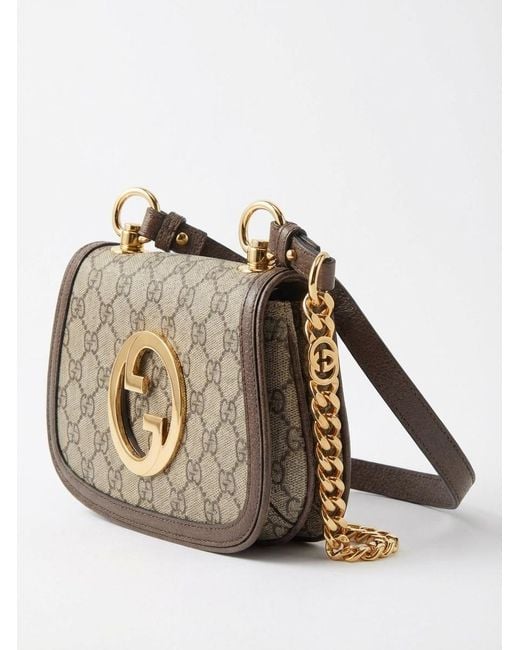 Gucci Brown Blondie Chain Linked Mini Shoulder Bag