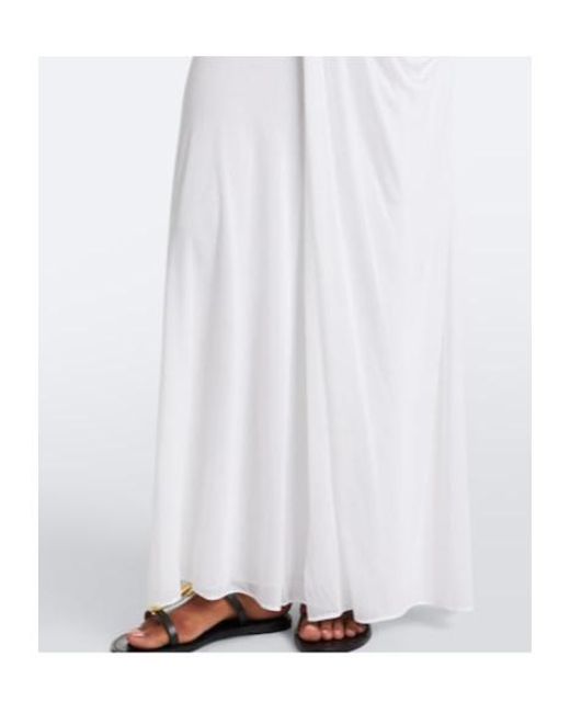 Christopher Esber White Ripple Draped Jersey Gown